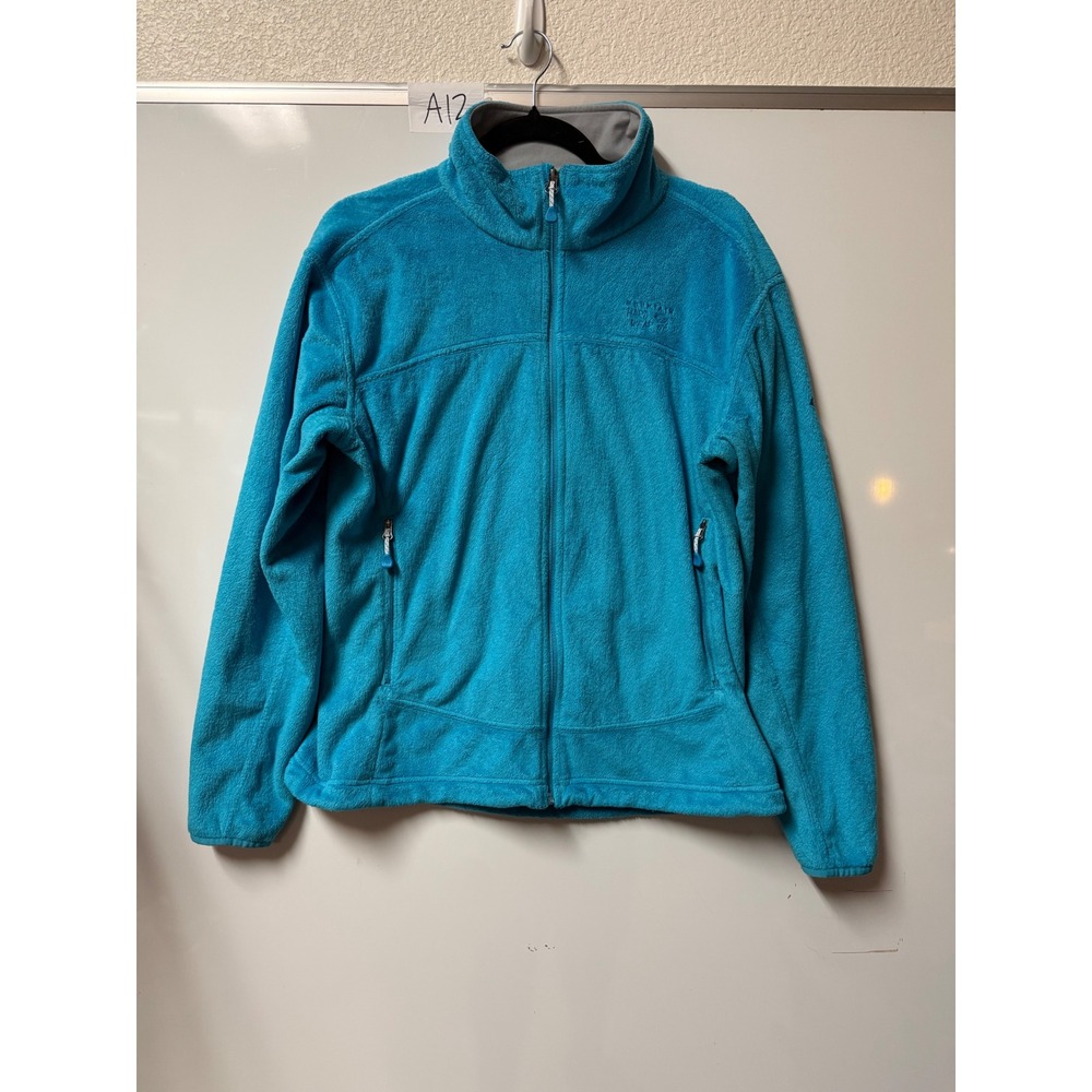 Mountain Hardwear Womens Turquoise Blue Full Zip Fleece Jacket Size L Large